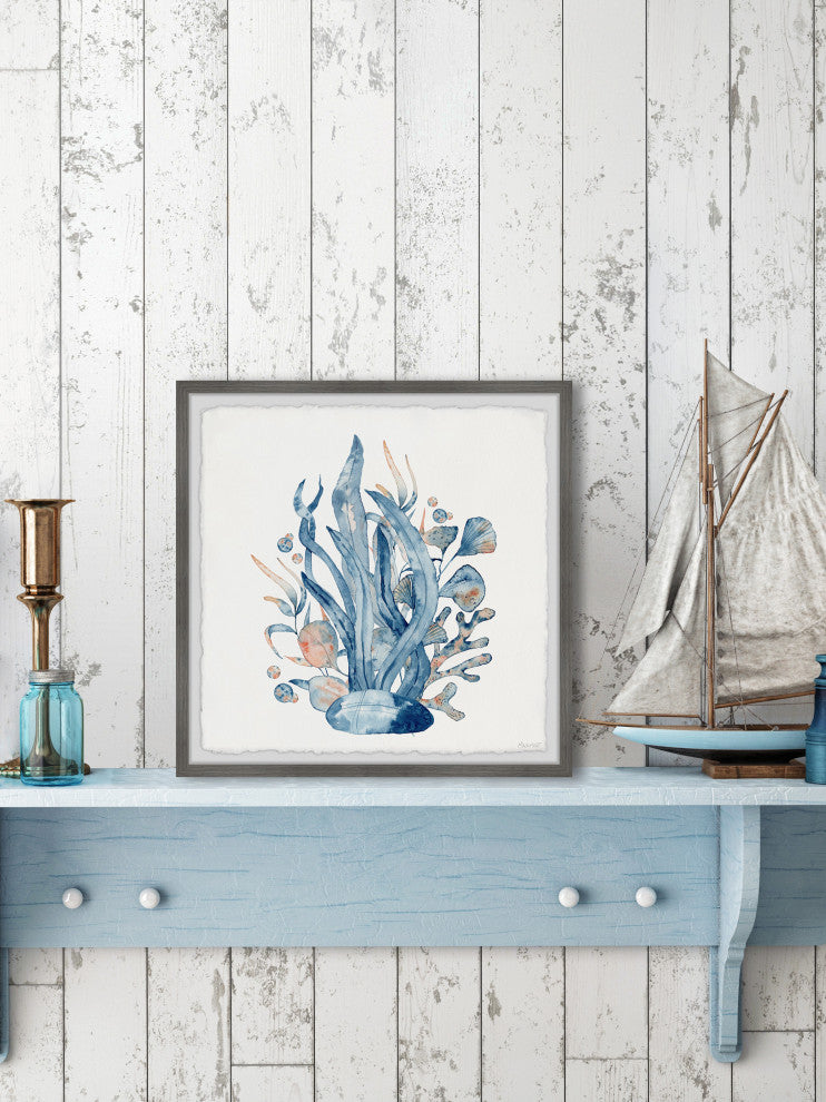 "Coral Garden" Framed Painting Print, 24x24