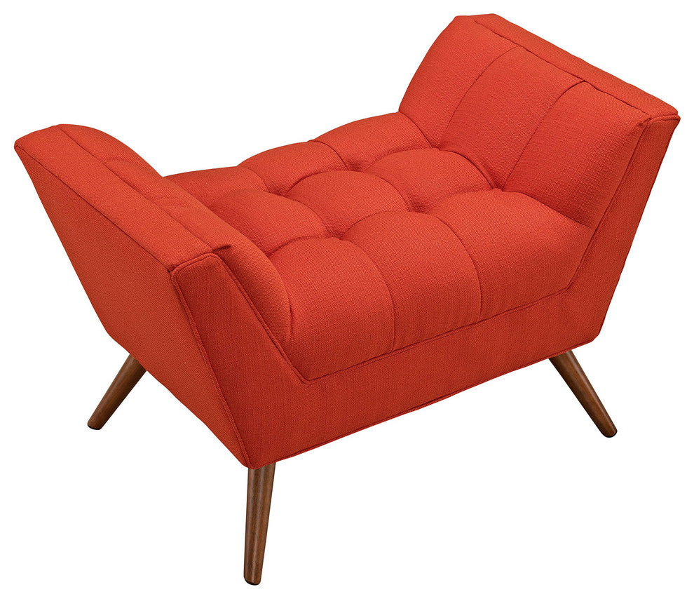 Modern Contemporary Fabric Ottoman , Red, Fabric