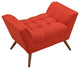 Modern Contemporary Fabric Ottoman , Red, Fabric