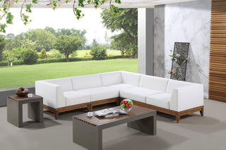 Rio Water Resistant Fabric  Patio 5-Piece Modular Sectional, Off White