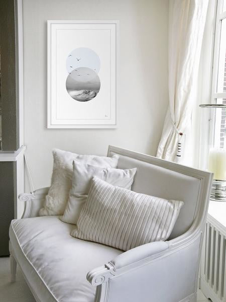 "Call of the Seagulls" Framed Painting Print, 12"x18"