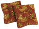 19" Squared Polyester Tufted Dining Chair Cushion, Set of 2, Passion Ruby