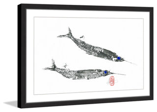 "Needle Fish" Framed Painting Print, 30"x20"