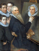 I Jacob Delff Portrait of the Artist and His Family Gallery Wrap Canvas, 21"x28"