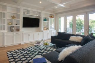 Natural Hide Cowhide Silver/Blue Area Rug