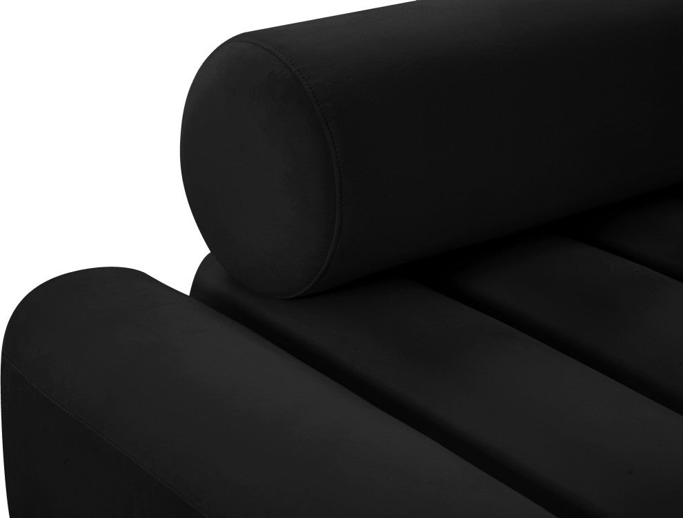 Melody Velvet Upholstered Chair, Black, Chair