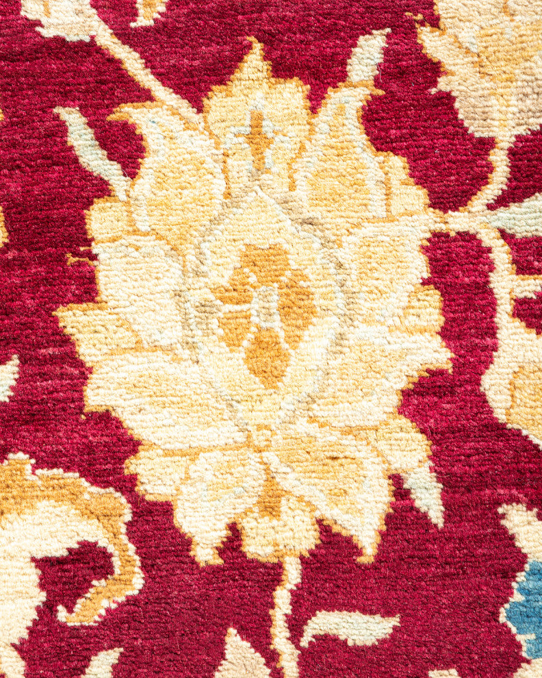 Alayna, One-of-a-Kind Hand-Knotted Area Rug Red, 6'1"x9'1"