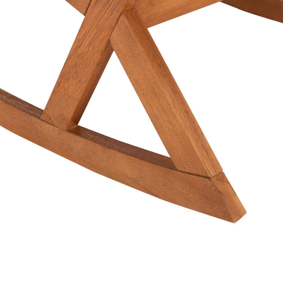 Safavieh Outdoor Vernon Rocking Chair Natural / Royal Blue