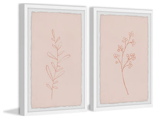 Round Leaves Diptych, 2-Piece Set, 20x30 Panels
