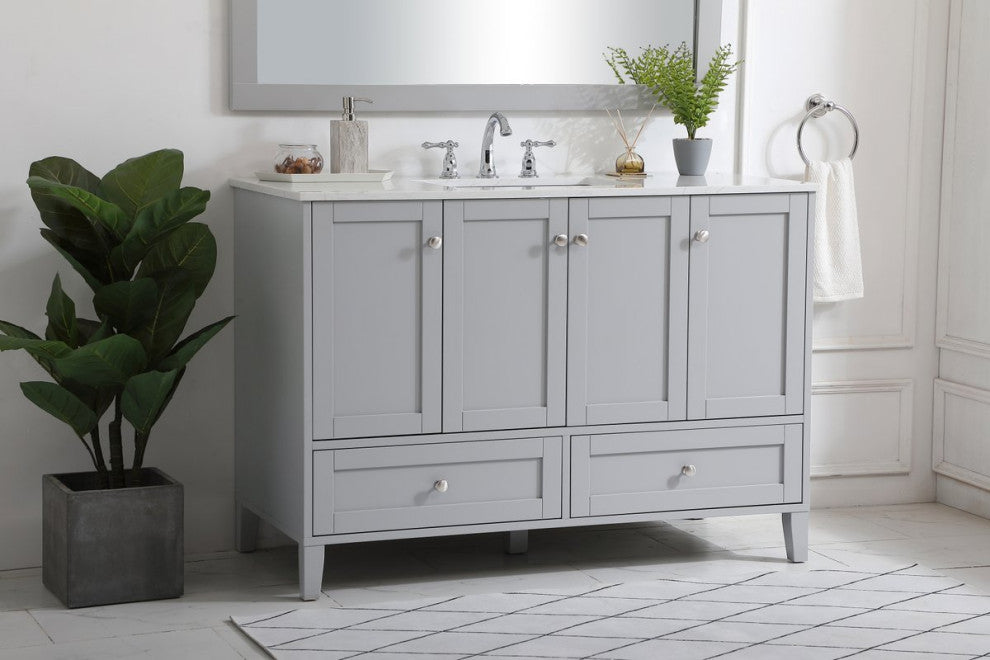 22" Traditional Grey-Light Bathroom Vanity