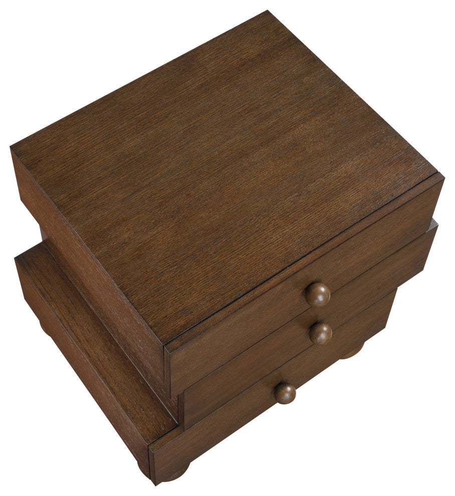 Askew Oak Veneer Nightstand, Brown