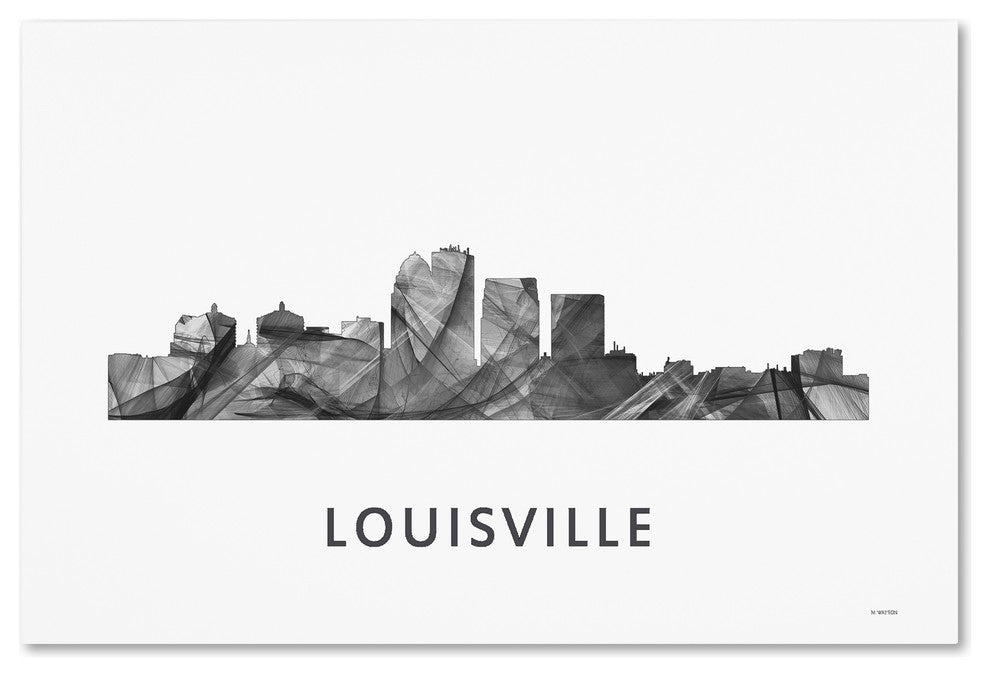 Marlene Watson 'Louisville Kentucky Skyline' Canvas Art, 47x30