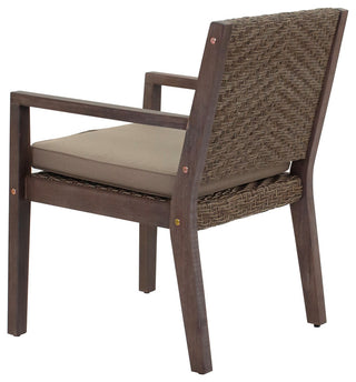 Courtyard Casual Bridgeport II Dining Arm Chair Eucalyptus