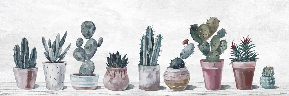 "Succulent Arrangement" Painting Print on Wrapped Canvas