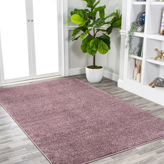 Haze Solid Low-Pile Light Purple 12 ft. x 15 ft. Area Rug
