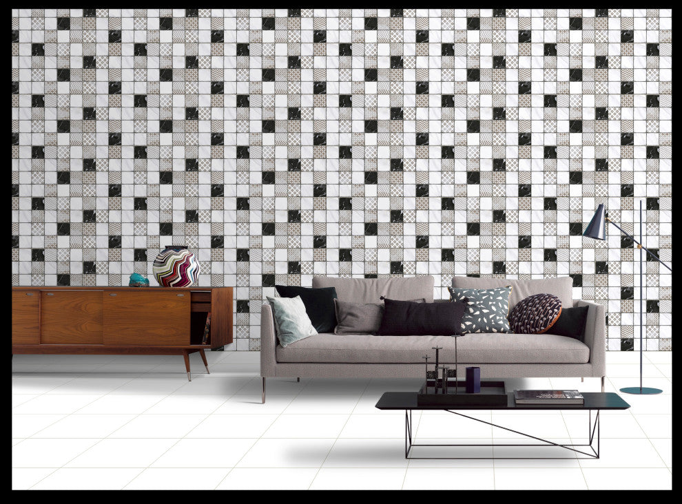 Milan 12 x 24 Ceramic Tile for Wall in Brown, Grey, and Black