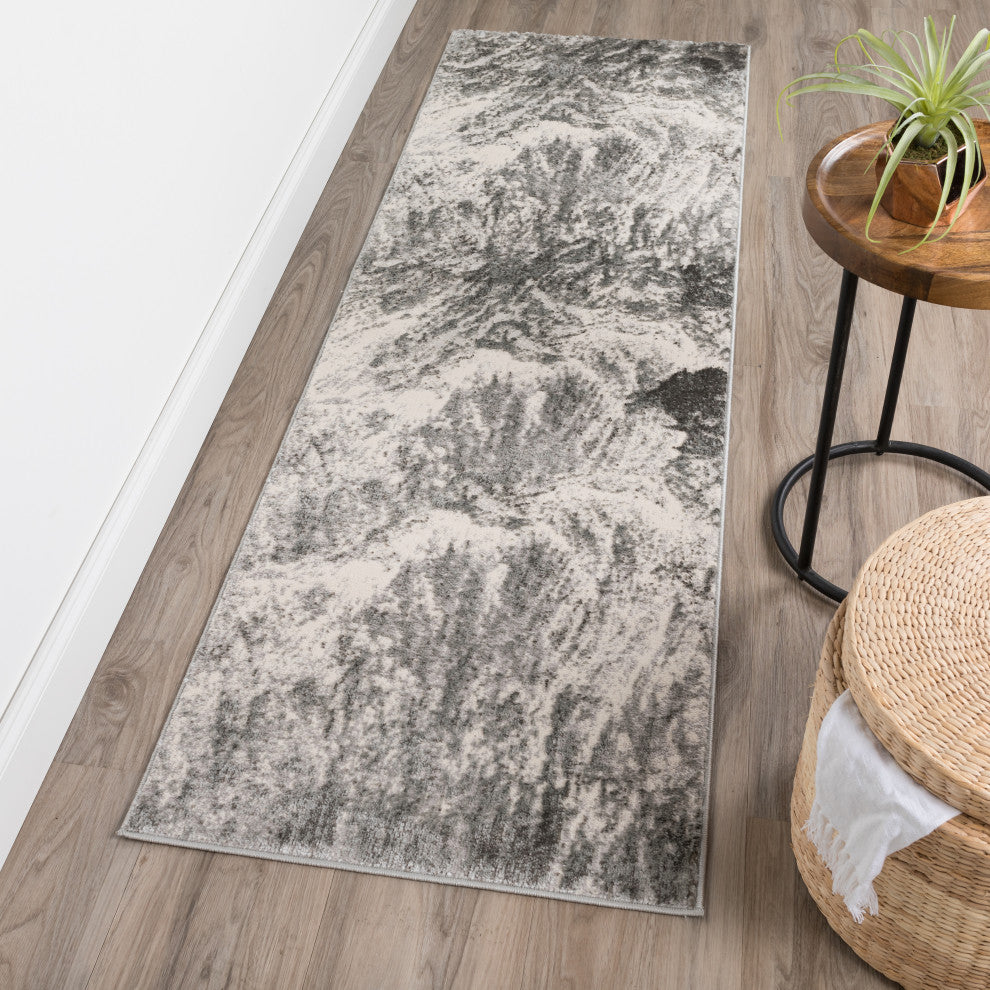 Dalyn Karma KM17 Grey 2'3" x 7'5" Runner Rug