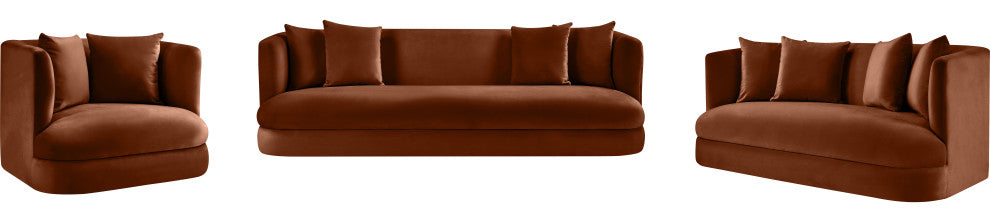 Alder Upholstered Chair, Cognac, Velvet, Sofa