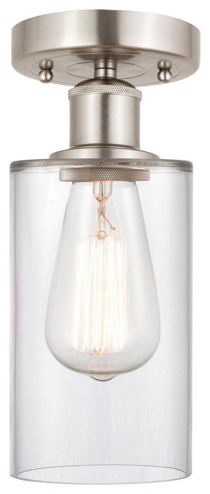 Innovations 616-1F-SN-G802 1 Light 3.875" Semi-Flush Mount, Brushed Satin Nickel