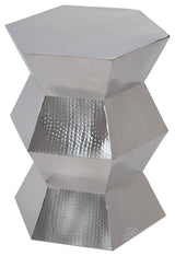 Renzo 16" W Stainless Steel Modern End Table