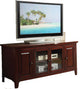 55" X 20" X 26" Cherry Solid Poplar Wood Tv Stand