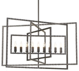 Crystorama Capri 9-Light Raw Steel Chandelier