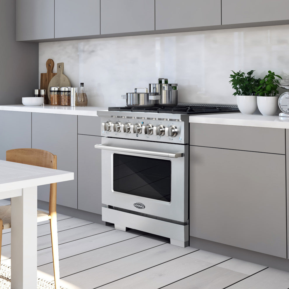 2-Piece Kitchen, 36" Gas Range and 36" Under Cabinet Range Hood