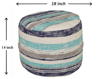 Coastal Stripe Pouf