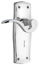 Prairie Plate With Keyhole Manor Lever, Bright Chrome, Passage, Non-Handed