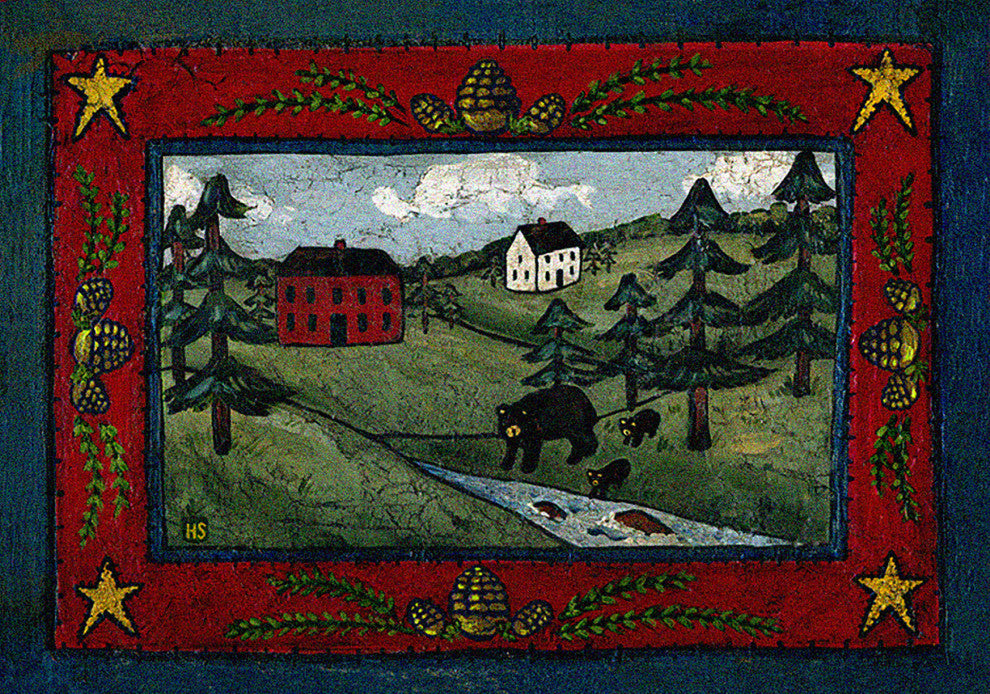 Black Bear Creek, Blue, 4'x5'