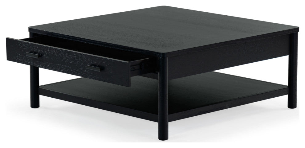 Safavieh Couture Jaylessa 1 Drawer Coffee Table, Black