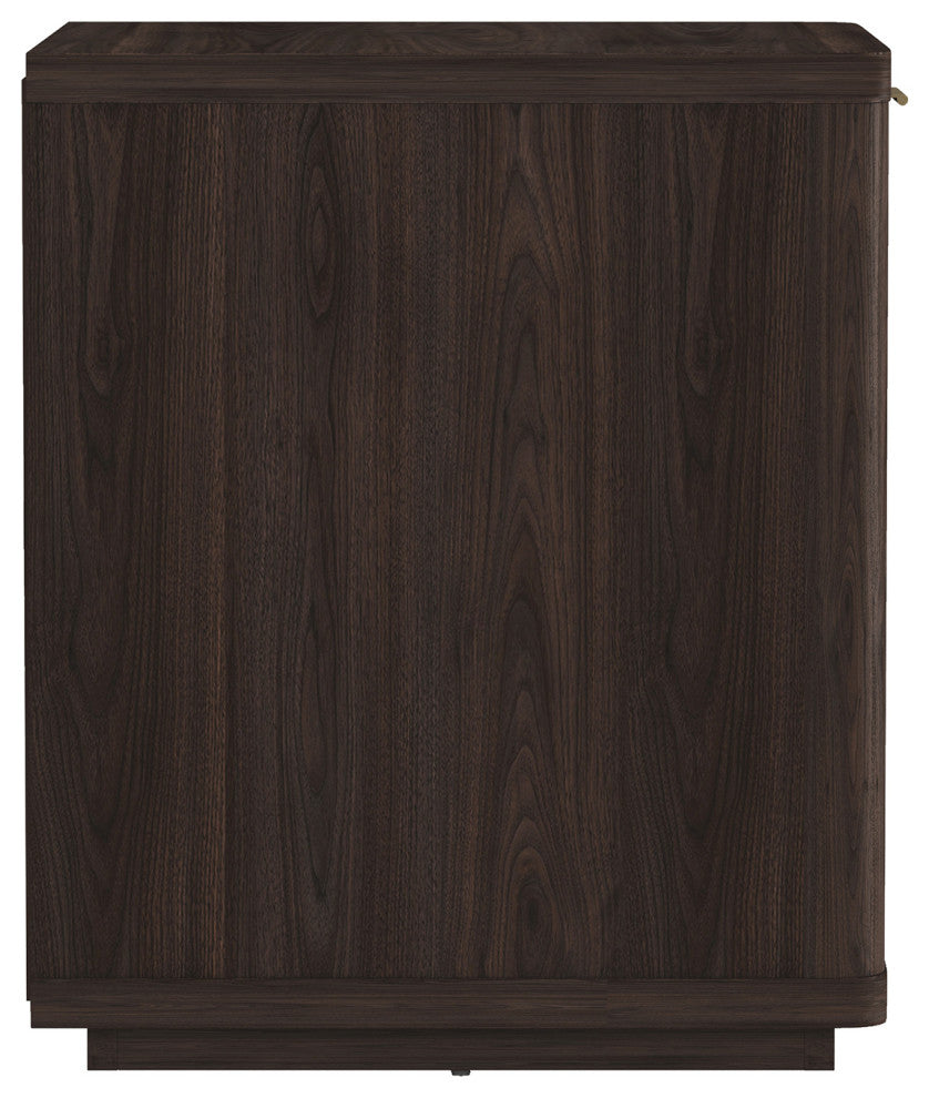 Manhattan Comfort Evelyn Nightstand, Brown, Single