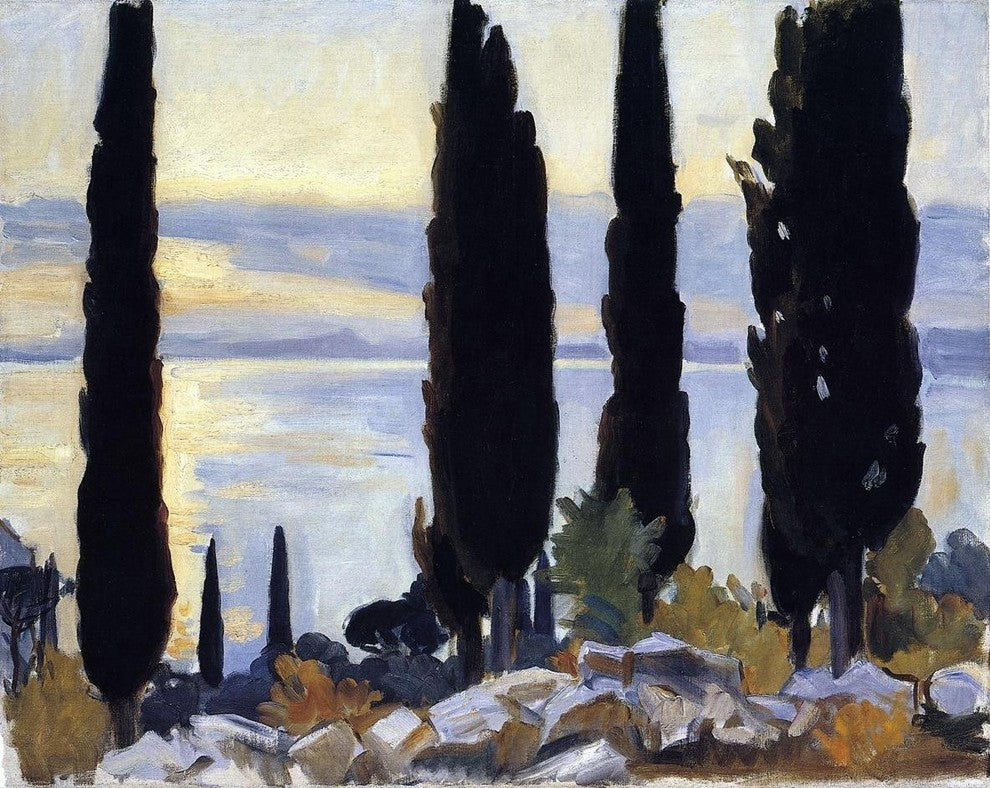 John Singer Sargent Cypress Trees at San Vigilio Wall Decal Print