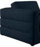 Beckham Linen Textured Fabric 5-Piece Modular L-Shaped Sectional, Navy