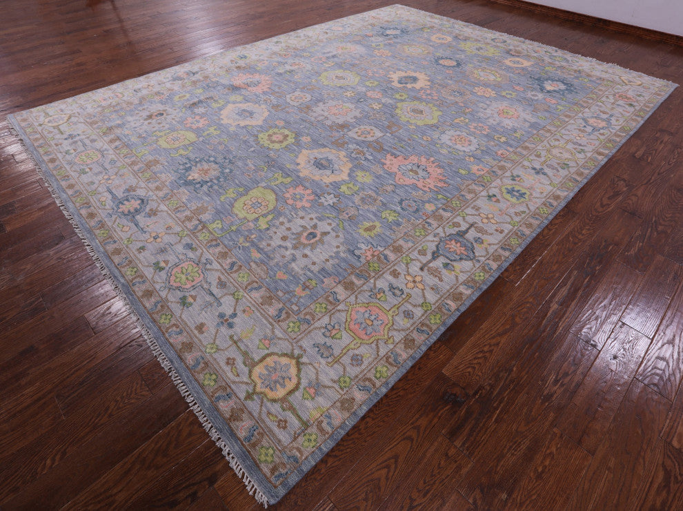 10' 4" X 14' 0" Turkish Oushak Hand Knotted Wool Rug - Q15431