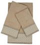 Sherry Kline Kinzie Gimp Natural Decorative Embellished Towel Set