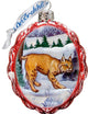 Keepsake Scenic Glass Ornament, Bobcat