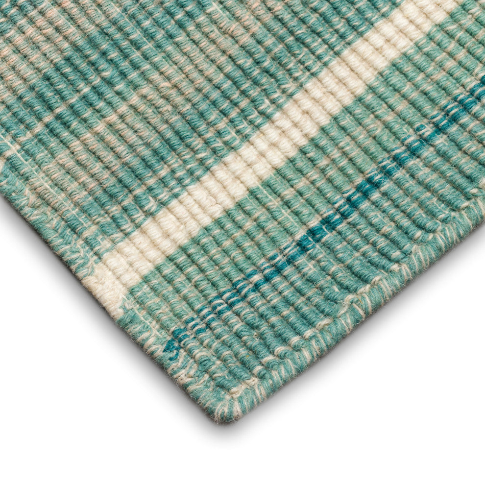 Aruba Faded Stripe Indoor Rug, Aqua, 5'x7'6"