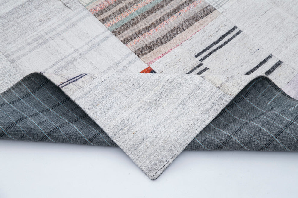 Rug N Carpet - Handmade Oriental 6' 7'' x 9' 10'' Rustic Patchwork Kilim Rug