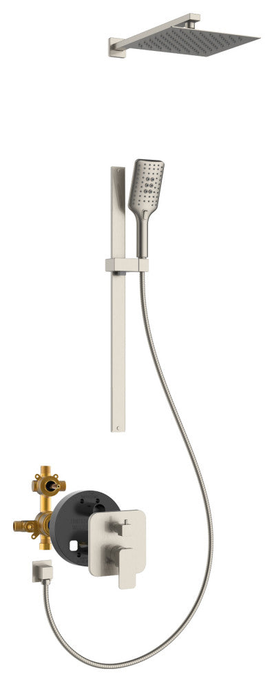 Resort Combo Shower System, 2.5 GPM, Brushed Nickel