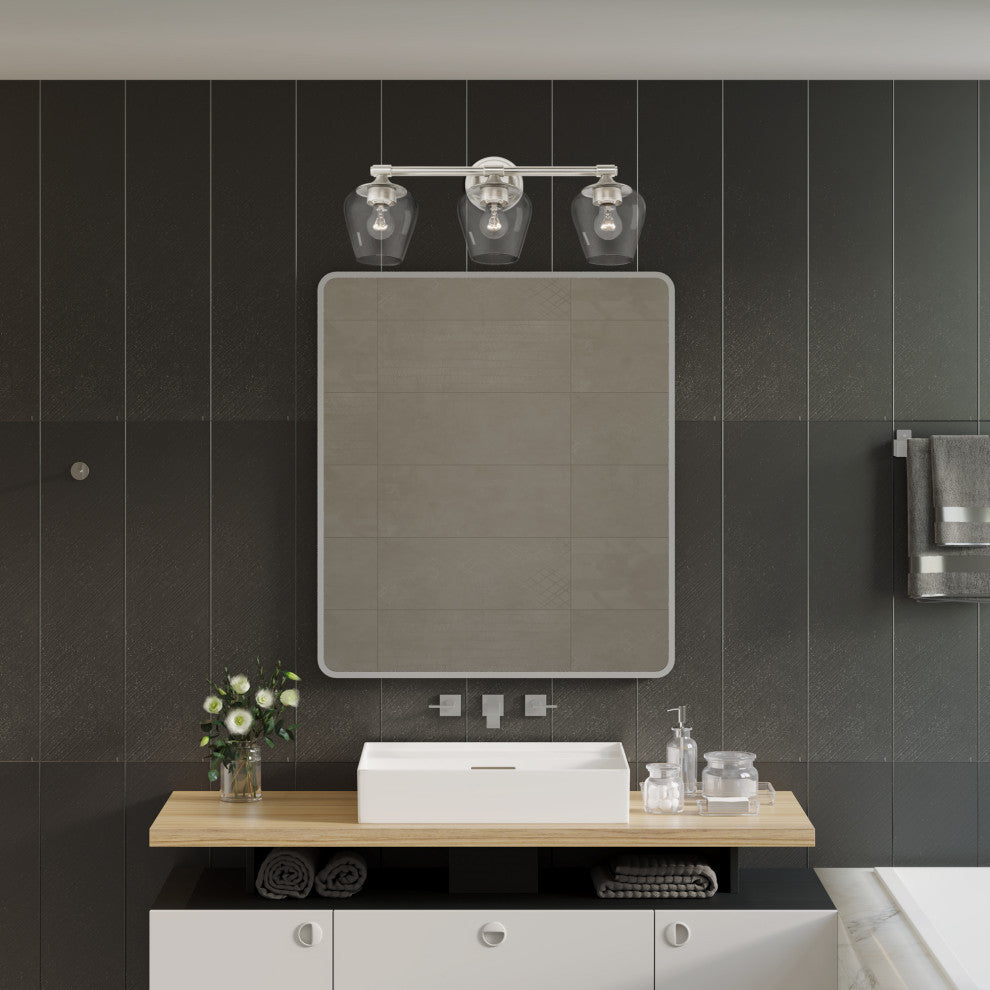 Willow 3 Light Brushed Nickel Vanity Sconce