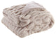 Inspired Home Lev Throw Silky Ruched, Polyester 50"x60", Blush