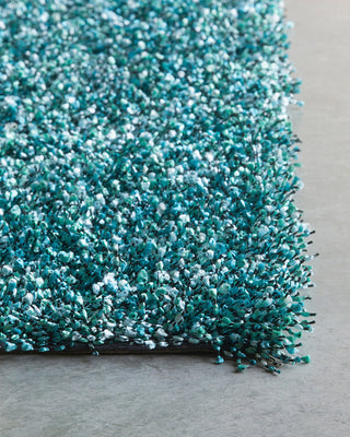 Blossom Contemporary Area Rug, Blue, 7'x10'
