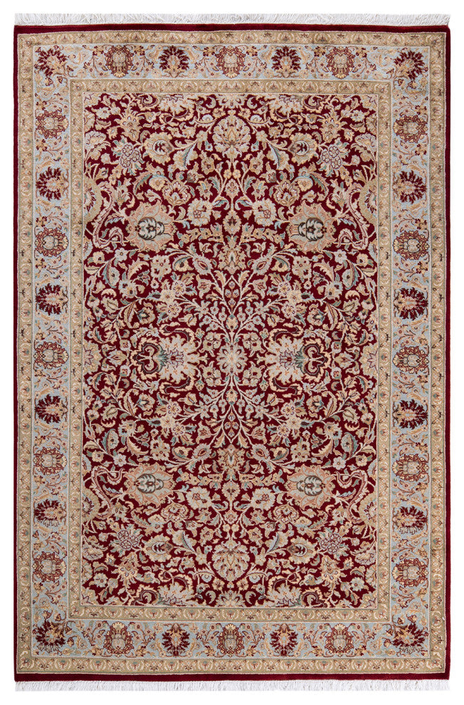 Mogul, One-of-a-Kind Hand-Knotted Area Rug Blue, 4' 2 x 6' 3