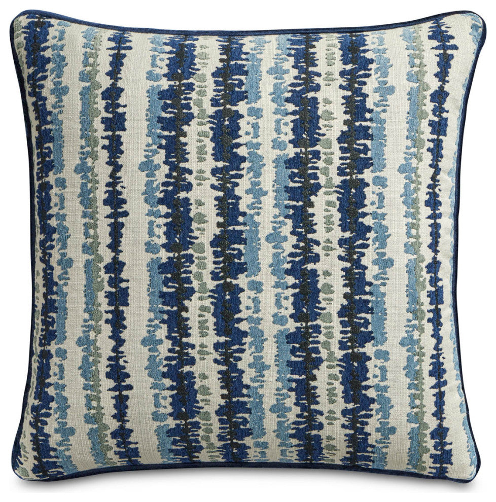 Blue My Mind Antigua 21" Square Pillow, Set of 2, Navy