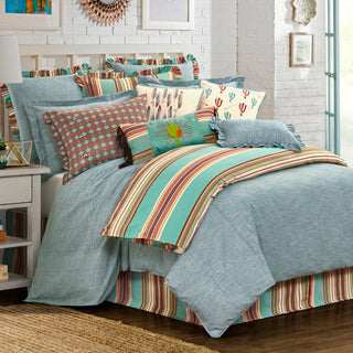 Serape Turquoise Bed Skirt, Full, 1PC