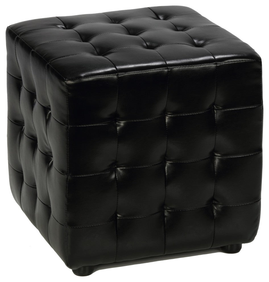 Izzo Cube Ottoman, Black