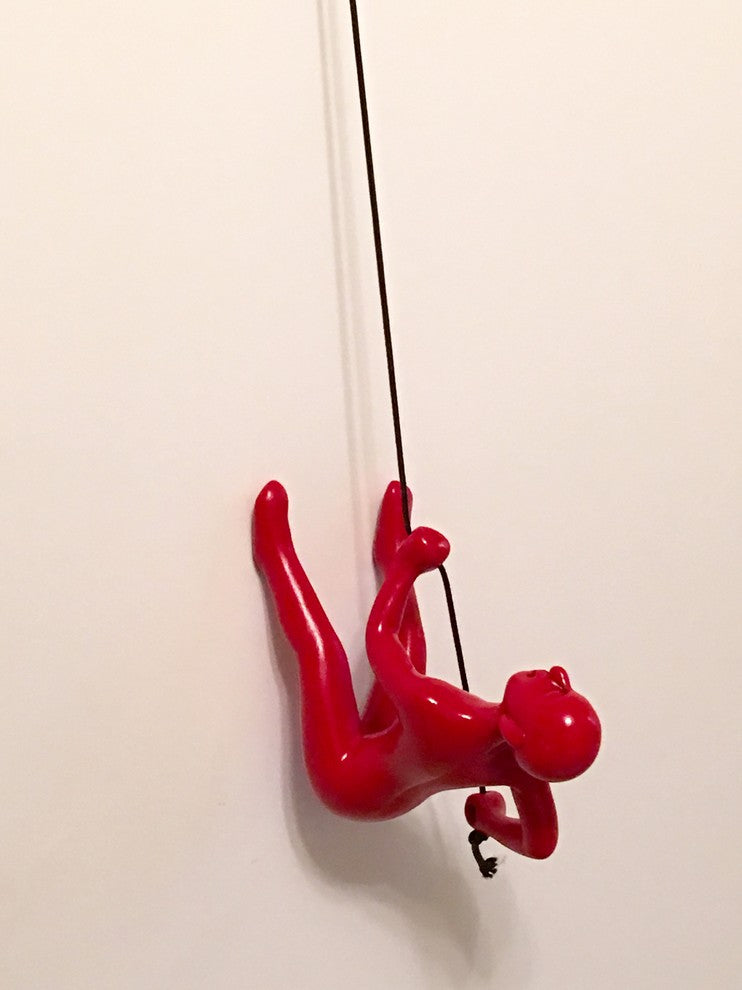 Climbing Man Wall Art -Position 2- RED!