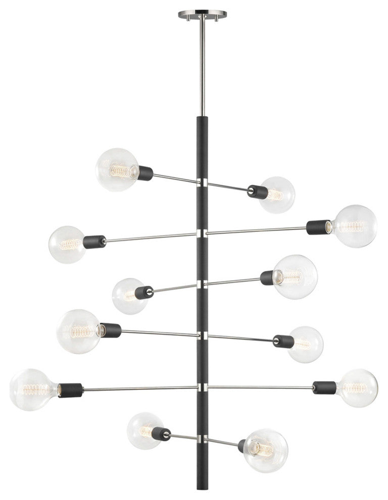 Mitzi Astrid 12 Light Chandelier H178812-PN/BK