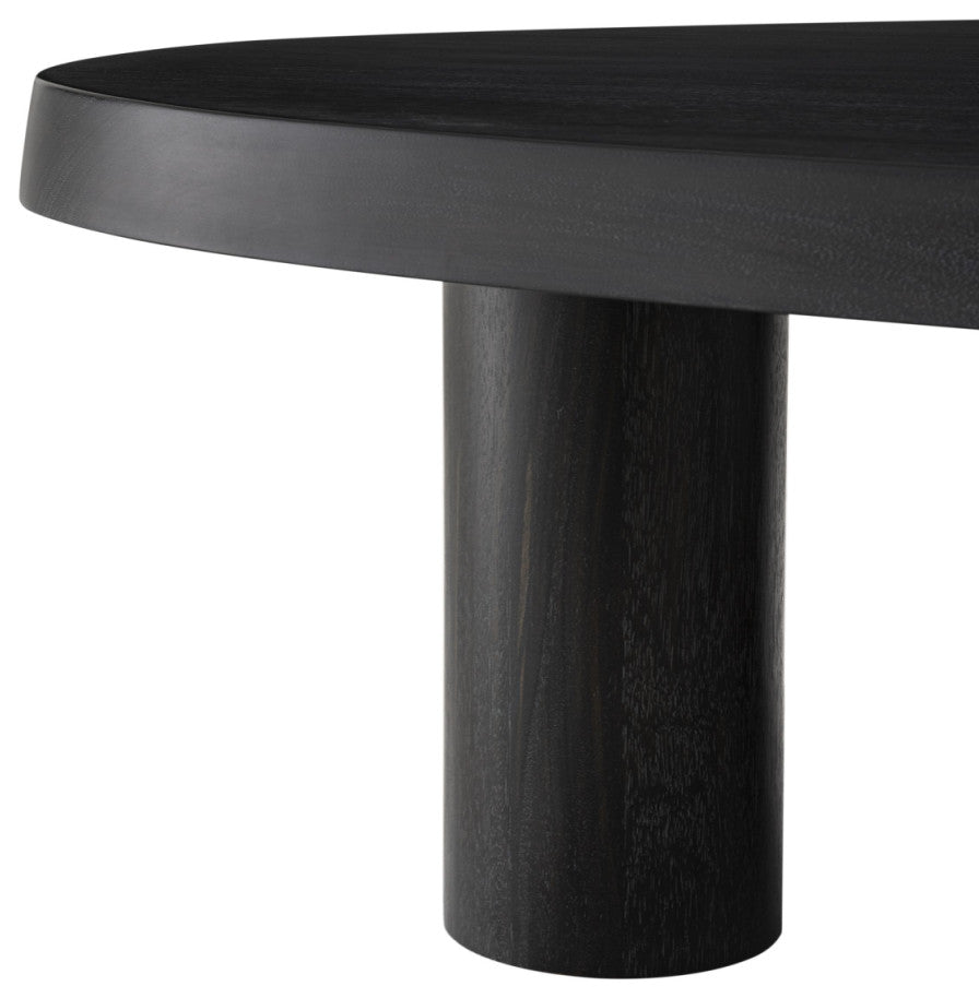 Charcoal Gray Solid Mahogany Wood Coffee Table | Eichholtz Prelude
